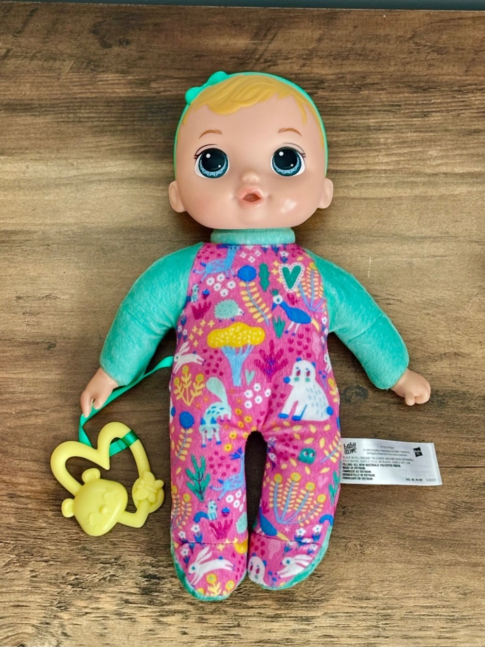 Baby Alive Soft 'n Cute Doll Washable Blonde Hair Teether Stuffed Toy 2023